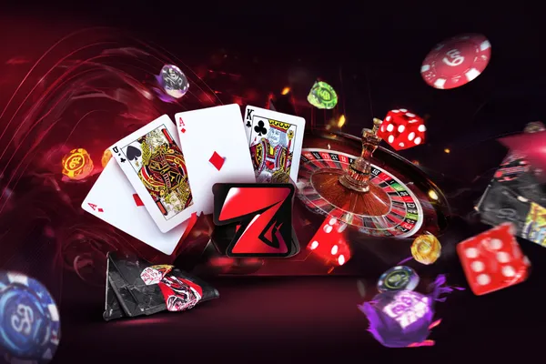 TPAD2 Live Games — Take part in high-energy casino action A glowing roulette wheel with cascading chips, symbolizing the engaging live and instant-win games available on TPAD2.